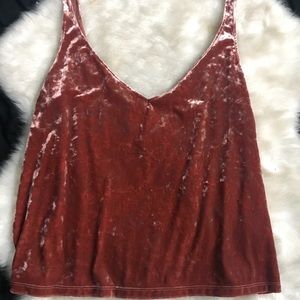 Velvet Burnt Orange/Copper Tank! $15